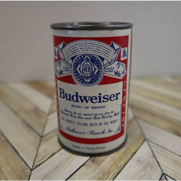 Budweiser Accents Vintage Miniature Budweiser Steel Beer Can Bic